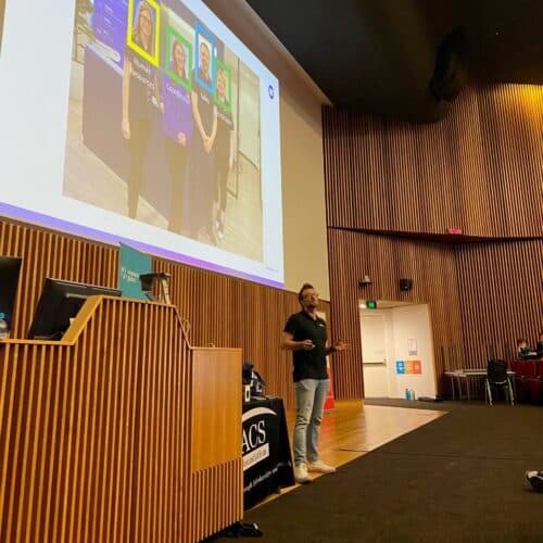 David Rudduck speaking at conference